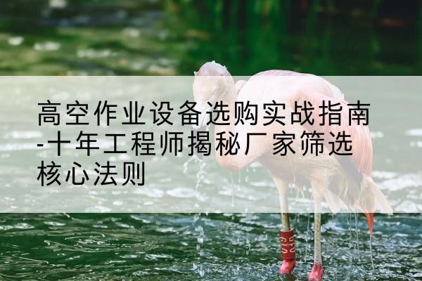 陈仓剪叉式升降机厂家-高空作业设备选购实战指南-十年工程师揭秘厂家筛选核心法则