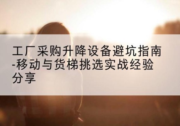 陈仓移动式升降机怎么选-工厂采购升降设备避坑指南-移动与货梯挑选实战经验分享