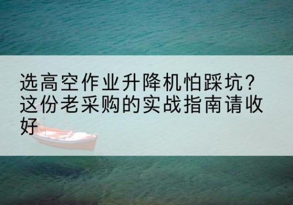 陈仓高空作业升降机厂家推荐-选高空作业升降机怕踩坑？这份老采购的实战指南请收好