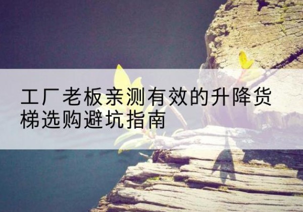 陈仓升降货梯怎么选-工厂老板亲测有效的升降货梯选购避坑指南